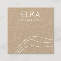 Kraft Witte Stippen Vierkante Oorbel Display Kaart