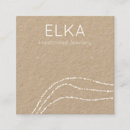 Kraft Witte Stippen Vierkante Oorbel Display Kaart Visitekaartje