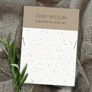 KRAFT WITTE TERRAZZO TEXTURE KETTING LOGO VISITEKAARTJE