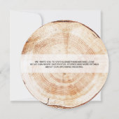 Kraft Wood Disc Slice Simulation Print Wedding Kaart (Achterkant)