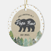 Kraft Wood Kerstmis als Ornament van het Papa-Beer (Links)