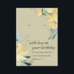 KRAFT YELLOW BIRTHDAY FRIEND EARRING DISPLAY CARD PLAATSKAARTJE<br><div class="desc">Als u nog meer aanpassingen nodig hebt,  kunt u mij op yellowfebstudio@gmail.com vrij klikken.</div>