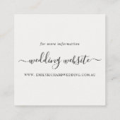 KRAFT YELLOW BLACK BURGUNDY FLORAL WEDDING WEBSITE VIERKANTE VISITEKAARTJE (Achterkant)