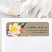 KRAFT YELLOW BLUSH BURGUNDY FLORAL BUNCH ADRES ETIKET (Insitu)