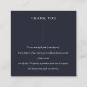 KRAFT YELLOW ORANJE FLORA BUNCH WEDDING DANK U VIERKANTE VISITEKAARTJE (Achterkant)