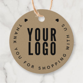 Kraft Zakelijk Logo Promotionele Dank U Hang Tag Bedankjes Labels