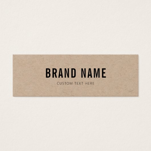 Kraft Zakelijk Productlabel Hang Label Mini Visitekaartjes (Voorkant)