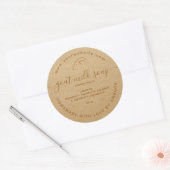 kraft zelfgemaakte geitenmelk zeep ronde sticker (Envelop)