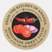  Kraft Zelfgemaakte Tomato Salsa Label (Voorkant)