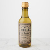 Kraft Zelfgemaakte Vanilla Extract Label Wijn Etiket (Voorkant)
