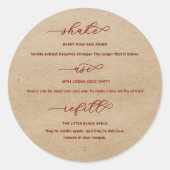 Kraft zelfgemaakte vanille extract instructies lab ronde sticker (Voorkant)