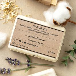 Kraft zelfgemaakte zeep label rechthoek Sticker