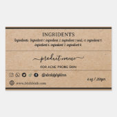 Kraft zelfgemaakte zeep label rechthoek Sticker (Voorkant)