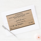 Kraft zelfgemaakte zeep label rechthoek Sticker (Envelop)