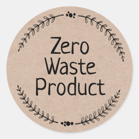 Kraft Zero Waste Product Ronde Sticker (Voorkant)