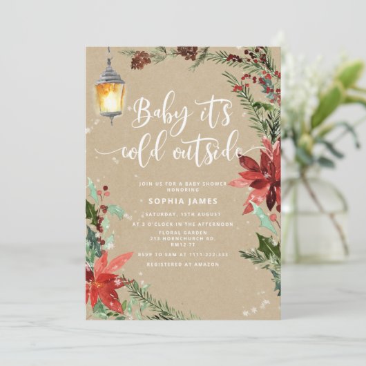 Kraft ziet er uit op Evergreen Baby, het is koud b Kaart (Staand voorkant)