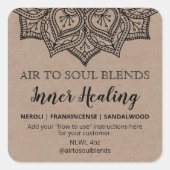 Kraft Zwart Mandala Blend Labels (Voorkant)