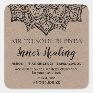 Kraft Zwart Mandala Blend Labels