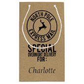 Kraft & Zwart Noordpool Naam levering Gift Bag Klein Cadeauzakje (Achterkant)