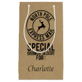 Kraft & Zwart Noordpool Naam levering Gift Bag Klein Cadeauzakje (Voorkant)