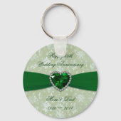 Kräftige Damast 55e trouwdag sleutelhanger (Voorkant)