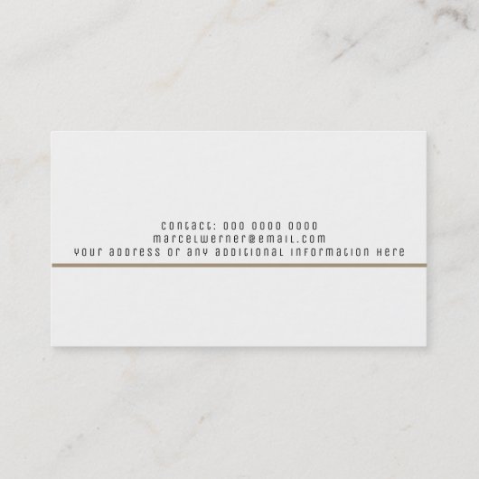 kraftmonogram voor bedrijven in de klasse white /  visitekaartje (Achterkant)