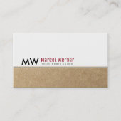 kraftmonogram voor bedrijven in de klasse white /  visitekaartje (Voorkant)