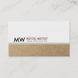 kraftmonogram voor bedrijven in de klasse white /  visitekaartje