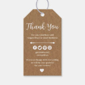 Kraftpapier aangepaste logo bedankingslabels  cadeaulabel (Voorkant)