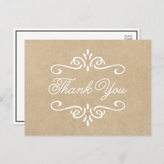  kraftpapier | Afstuderen dank u Briefkaart (Voorkant / Achterkant)