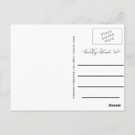 Kraftpapier Afstuderen | Sparen de Datum Drie Foto Briefkaart (Achterkant)