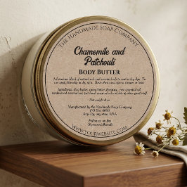 Kraftpapier Cosmetica Body Butter Pot Label