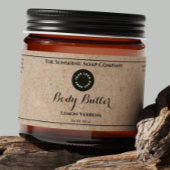 Kraftpapier Cosmetica Pot Label met Logo Waterfles Etiket