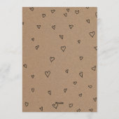 Kraftpapier Cute Hart Romantische Valentijnsdag Feestdagenkaart (Achterkant)