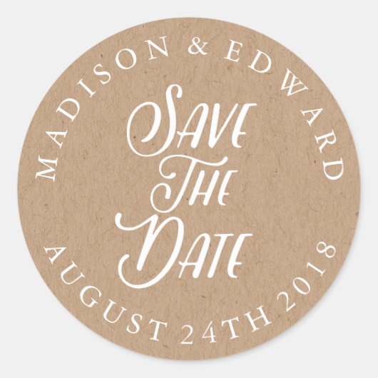 Kraftpapier-document sparen de sticker van de Datu (Voorkant)