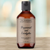 Kraftpapier-Document Stijl Cosmetiekfles Etiket