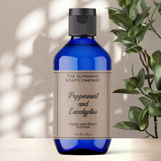 Kraftpapier-Document Stijl Cosmetiekfles Etiket