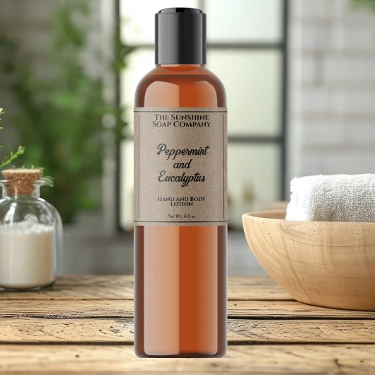 Kraftpapier-Document Stijl Cosmetiekfles Etiket