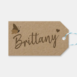 Kraftpapier Eenvoudige Duidelijke Handgemaakte Ges Cadeaulabel