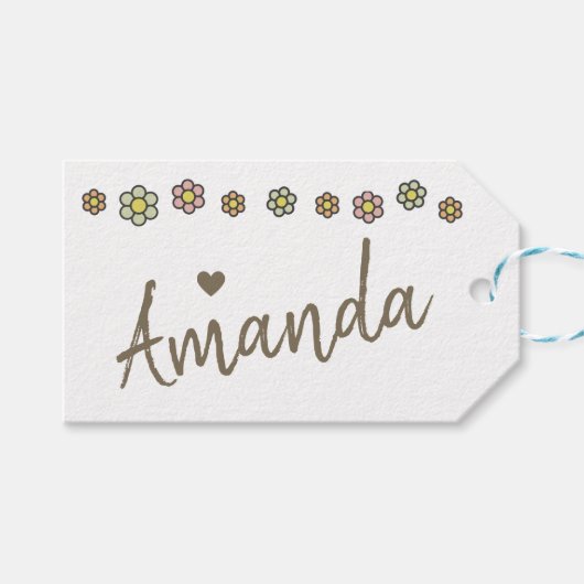 Kraftpapier Eenvoudige Duidelijke Handgemaakte Ges Cadeaulabel (Voorkant (Horizontaal))