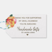 Kraftpapier Eenvoudige Duidelijke Handgemaakte Ges Cadeaulabel (Achterkant Horizontaal)