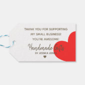 Kraftpapier Eenvoudige Duidelijke Handgemaakte Ges Cadeaulabel (Achterkant Horizontaal)