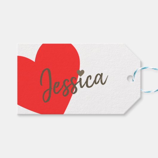 Kraftpapier Eenvoudige Duidelijke Handgemaakte Ges Cadeaulabel (Voorkant (Horizontaal))