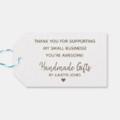 Kraftpapier Eenvoudige Duidelijke Handgemaakte Ges Cadeaulabel (Achterkant Horizontaal)