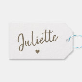 Kraftpapier Eenvoudige Duidelijke Handgemaakte Ges Cadeaulabel (Voorkant (Horizontaal))