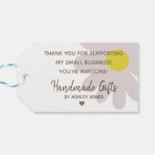 Kraftpapier Eenvoudige Duidelijke Handgemaakte Ges Cadeaulabel (Achterkant Horizontaal)