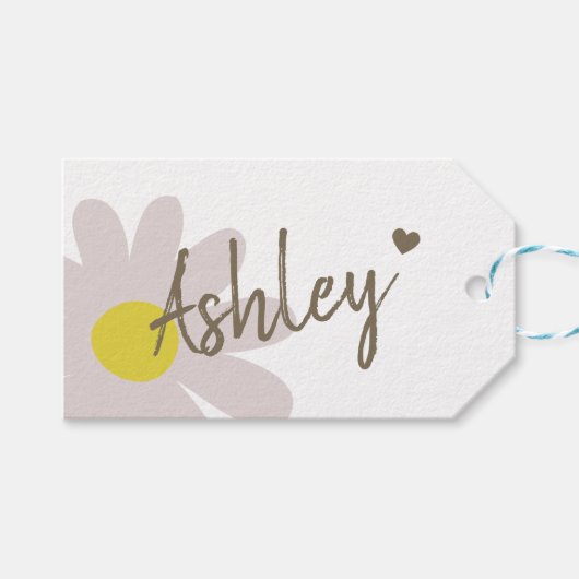 Kraftpapier Eenvoudige Duidelijke Handgemaakte Ges Cadeaulabel (Voorkant (Horizontaal))