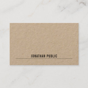 Kraftpapier Elegant Eenvoudig Modern Professioneel Visitekaartje