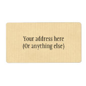 Kraftpapier Etiket (Voorkant)