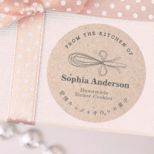Kraftpapier 'From the Kitchen of Whisk Baked Goods